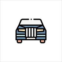 A car icon in a line style vector