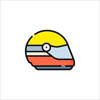 A helmet icon in a flat style vector