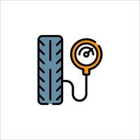 A tire with a meter on it vector