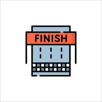 Finish line icon vector