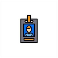 A person is in a badge icon vector