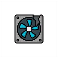 A fan icon on a white background vector