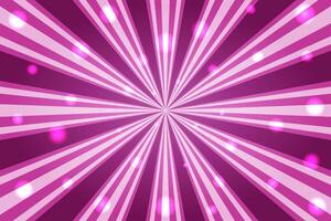 Magic pink colored background with glowing stars. Magic background with sun rays pattern. illustration vector