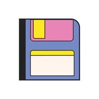 Card Nostalgic Retro Icon vector
