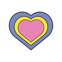 Heart Nostalgic Retro Icon vector