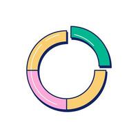 Illustration of Colorful Pie Chart vector