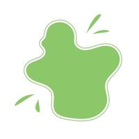 Organic green blob shapes. Abstract liquid round elements. Isolated on white background. vector