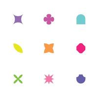 Modern forms shapes collection abstract geometry vector