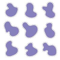 Organic abstract blob shape shapes. Wavy liquid blobs. illustration vector