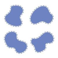 Abstract blue shape . Minimalistic liquid for modern abstract design vector