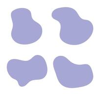 Abstract blob shape organic decorative element, illustration set. vector