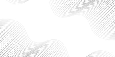Modern abstract wave grey lines on white background. Illustration vector
