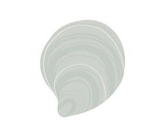 The round shell is drawn in a flat style. Sea, coast, beach. Hand drawn illustration. vector