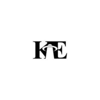 Clean and Creative Lightroom KE EK Initials Monogram Logo Design vector