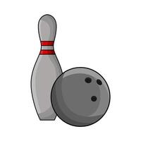 illustration of Bowling Ball and Pins vector