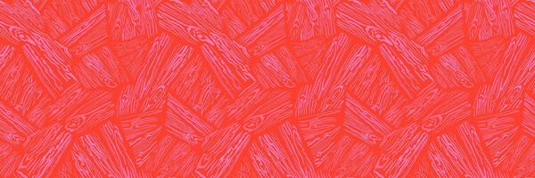 Painted stylized tree seamless pattern on a orange background. hand drawn texture background. Abstract lines trees. Plain minimalist ornament print vector