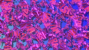 Fantastic 3D Text Element in Abstract Animation 03. video
