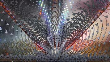 Abstract animated background filled with moving and rotating around geometry 02. video