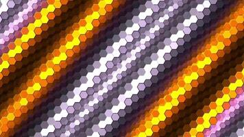 Mosaic Wave Motion Surface With Moving Hexagons. video