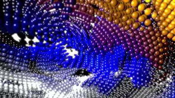Animation of Abstract 3D Particles in the Form of a Spiral. 4K video
