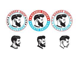 Retro barber shop logo vector