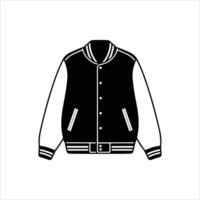 Bomber jacket technical fashion illustration. bomber jacket template illustration. front and back view. oversized. drop shoulder. unisex. white colour. CAD mockup vector