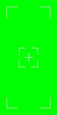 Vertical green background for chroma key effects. Features tracking markers for social media production. template.