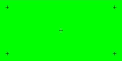 Green screen with black tracker marks for chromakey. Used in film and projects to add visual effects. vector