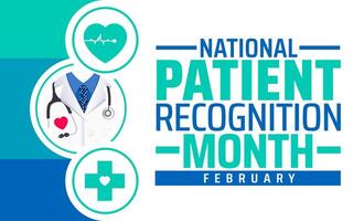 National Patient Recognition Month background or banner design. vector