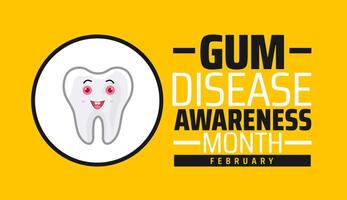 Gum Disease Awareness Month background vector