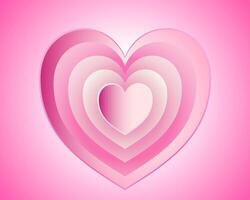 Abstract white and pink color background with heart shape, use for frame and label. illustration. vector