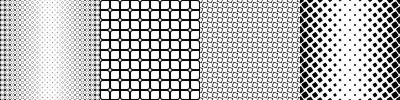 Monochrome geometric pattern collection vector