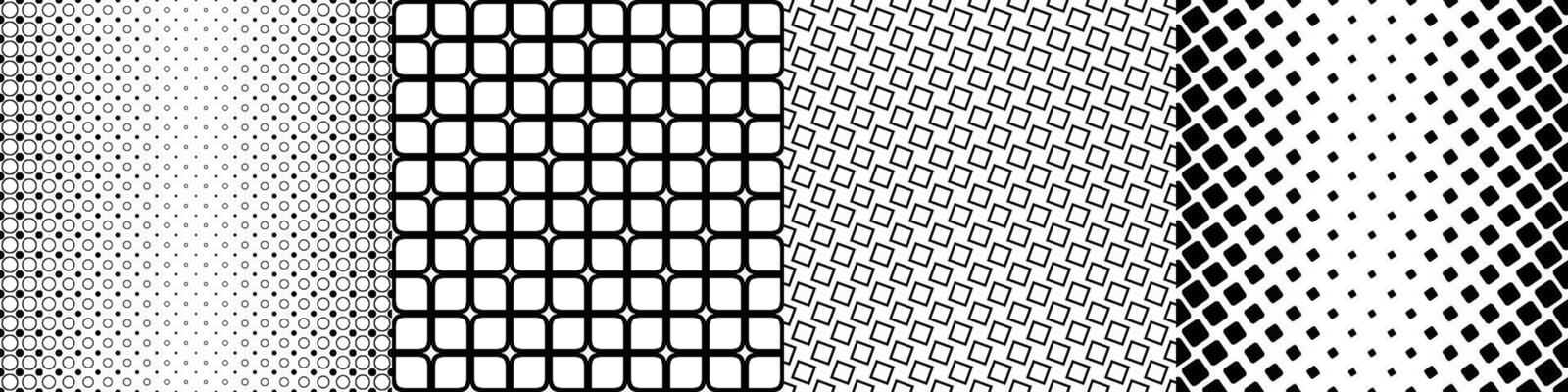 Monochrome geometric pattern collection