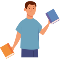 reader male with a book png