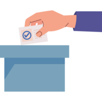 hand putting vote the ballot png