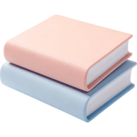 Stack of Two Pastel Pink Notebooks with Slightly Different Shades png