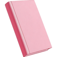 Pink Notebook with Smooth Cover and Angled Perspective png