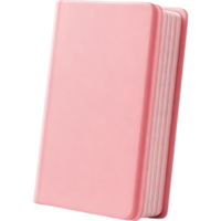 Stack of Three Pink Notebooks with Subtle Texture png