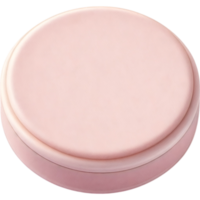 Pale Pink Round Compact or Container with Smooth Surface png