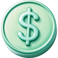 Stack of Green Bills with Dollar Sign png