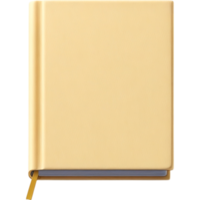 Pale Yellow Notebook with Rounded Corners and Simple Design png