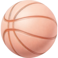 Peach Colored Basketball with Subtle Texture and Orange Highlights png