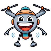 a cartoon robot with vector
