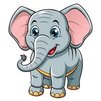 cartoon elephant standing on white background on a white background on a white background on a white background on a white background on a white background on a white background vector