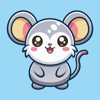 a cartoon mouse with big eyes and a big nose on a white background vector
