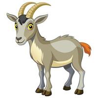goat cartoon illustration on white background on a white background vector