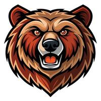 head of a bear is shown vector