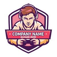 man playing games on a controller vector