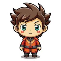 a cartoon character with brown on a white background vector