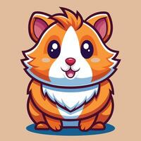 a cartoon hamster with a big smile on its face on a white background vector